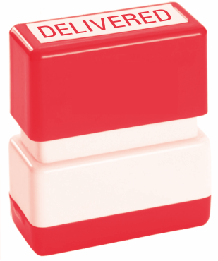 Delivered Stamp Self Inking